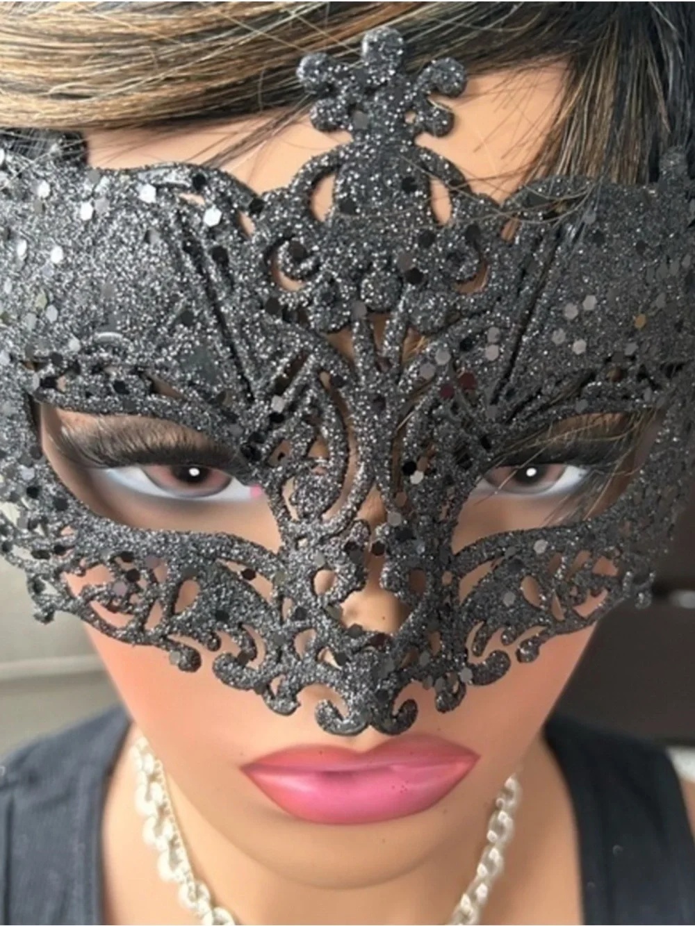 🌸Black Lace Venetian Eye Mask - Elegant Women's Accessory